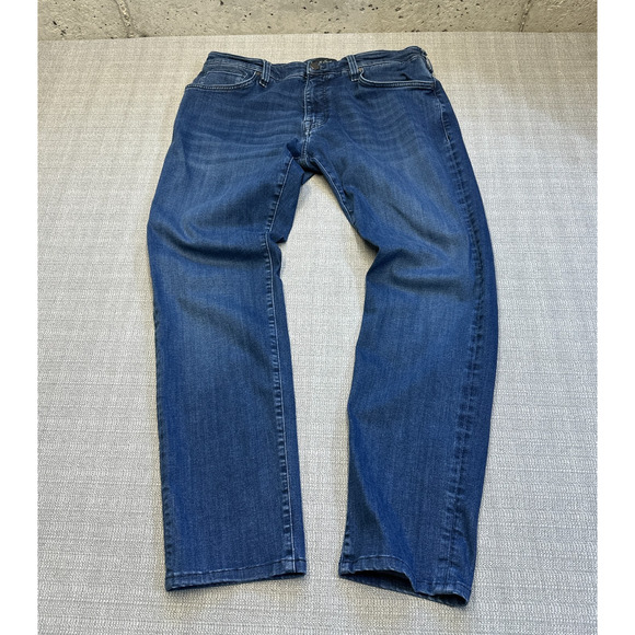 34 Heritage Jeans Mens 36x34‎ Cool Tapered Blue Denim Comfort Stretch - Picture 1 of 10